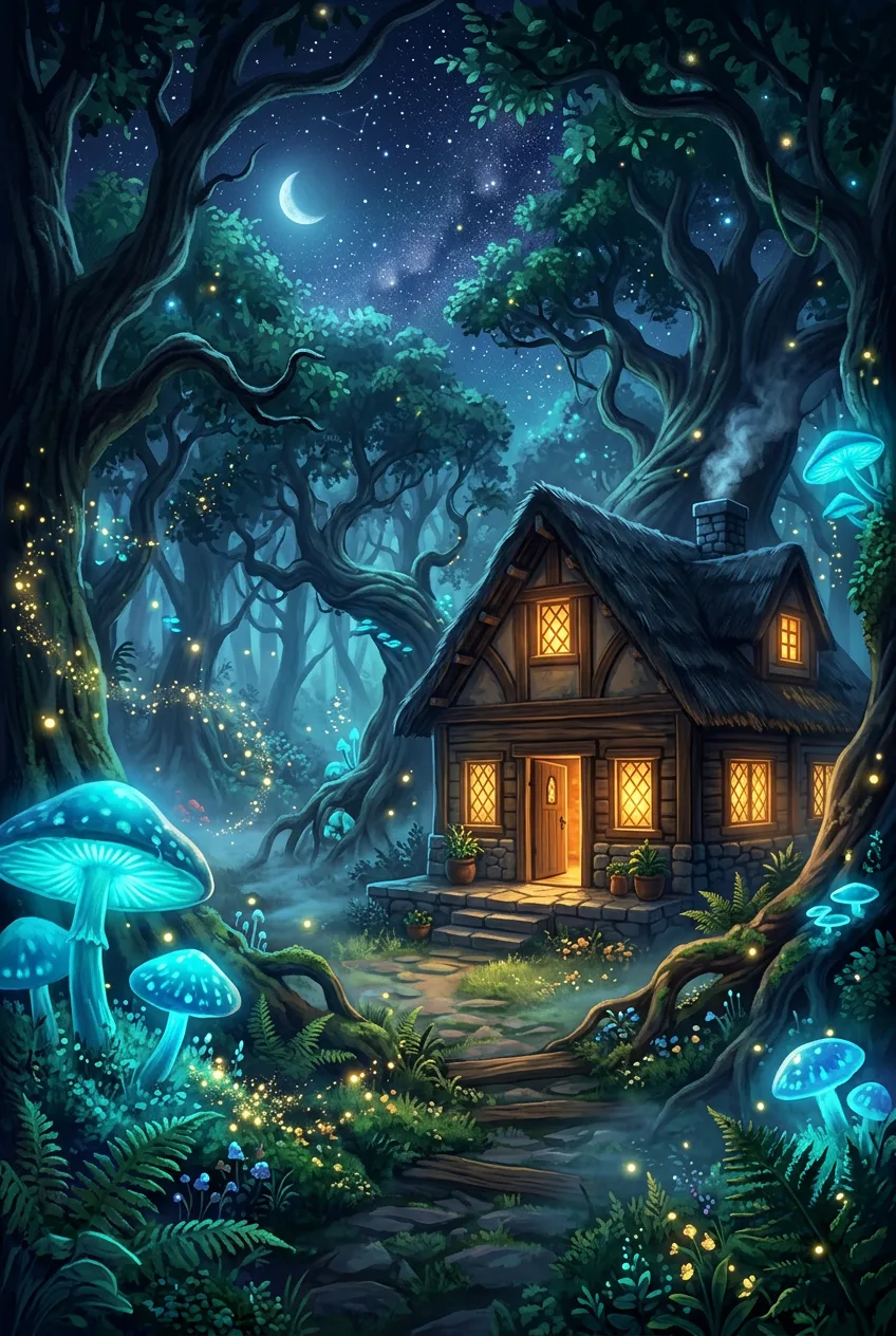 Glowing forest